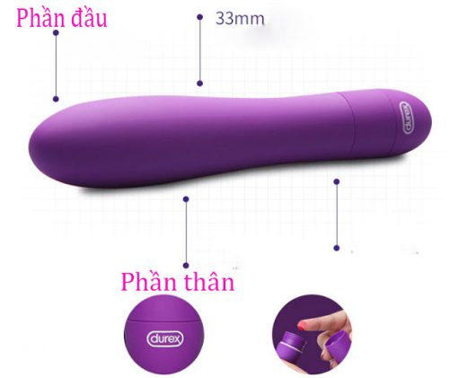 Máy kích thích điểm G Durex V-Vibe silicon rung 5 tần số