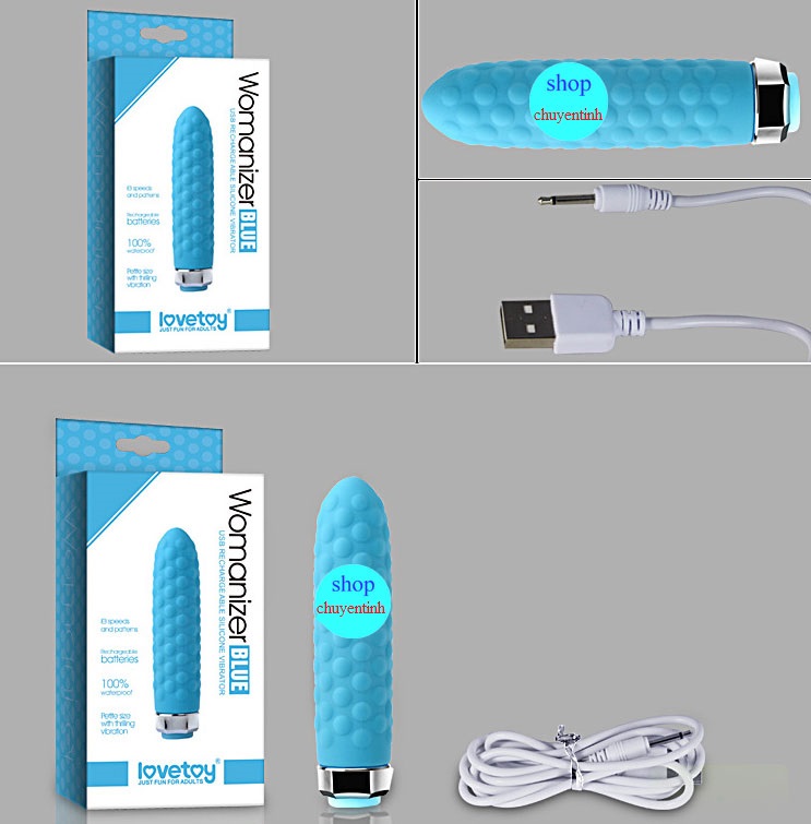 Que rung tình yêu Lovetoy Blue 8 chế độ rung siêu sướng