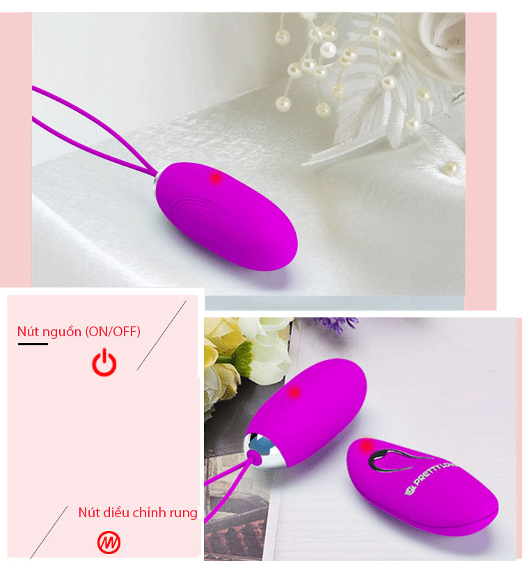 Trứng rung PrettyLove Jenny kích thích điểm G 12 chế độ