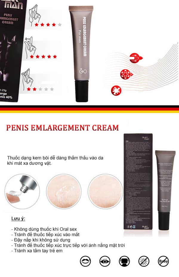 Kem kích thích phát triển dương vật BlackMan XTS22A tăng ngoại hình 40%