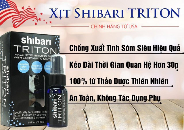 Chai xịt chống xuất tinh sớm Shibari Triton tăng thời gian quan hệ