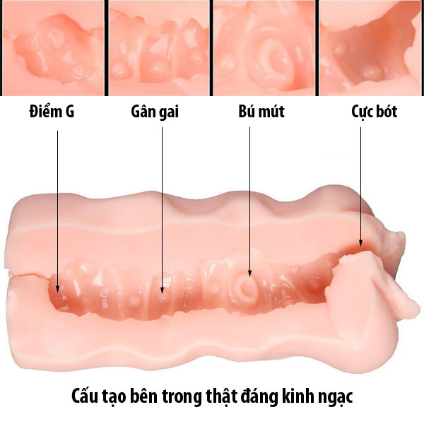 Âm đạo bơm hơi như thật, silicon cao cấp an toàn sử dụng