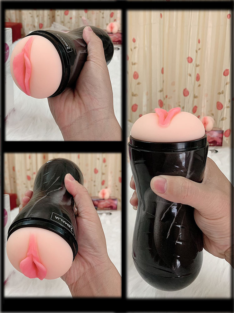 Âm đạo giả Masturbator 2 đầu silicone TPR cao cấp kích thích khoái cảm nam