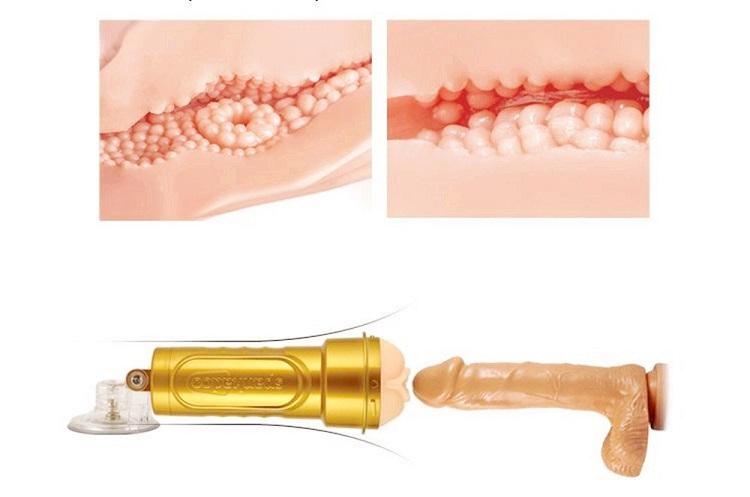 Âm đạo giả rung gắn tường Spider Man Gold silicon cao cấp an toàn