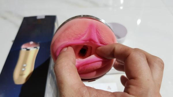 Âm đạo giả gắn tường JIUAI rung 360 độ silicone cao cấp