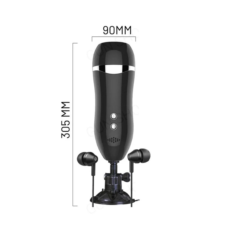 Âm đạo giả gắn tường JIUAI rung 360 độ silicone cao cấp