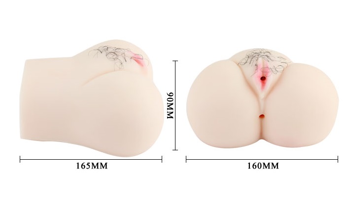 Âm đạo giả siêu mềm mịn silicone an toàn rung có lông thật