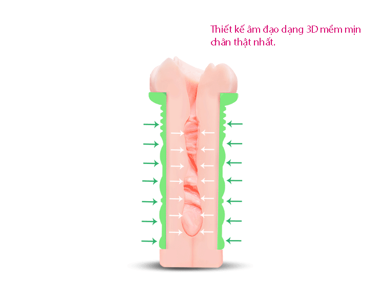 Âm đạo silicon 2 lớp Youcup first night mềm mại chống mùi hôi