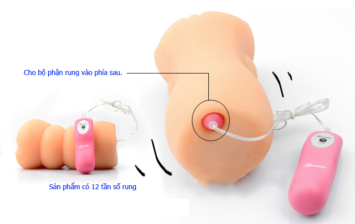 Âm đạo silicon rung Loveaide cao cấp kích thước vừa mềm mại an toàn