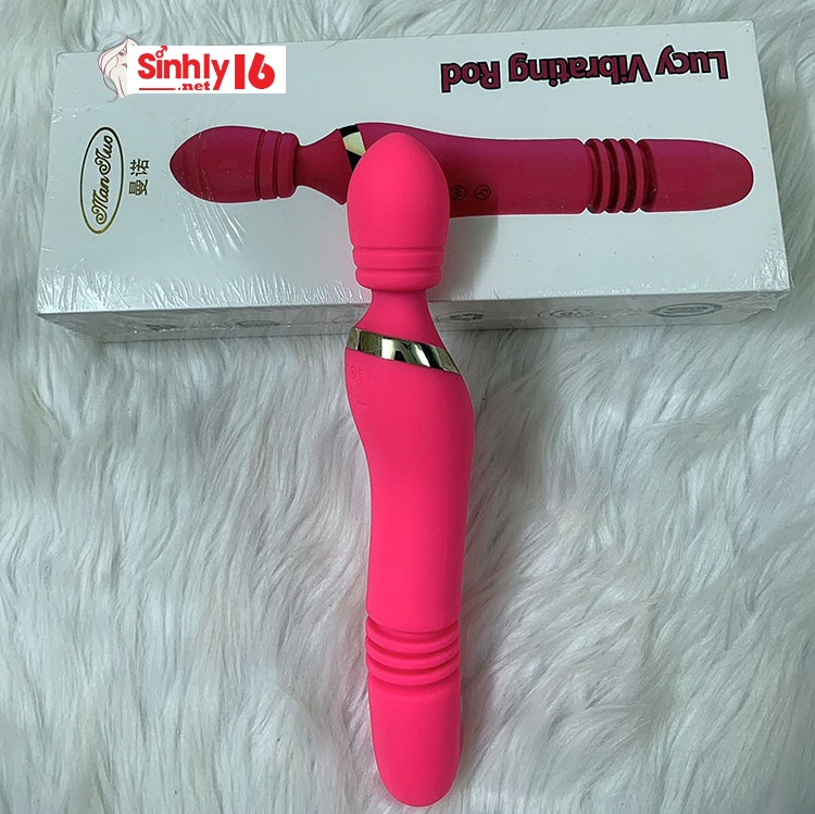 Chày rung đa năng đầu rung đuôi thụt kích thích điểm G cực phê