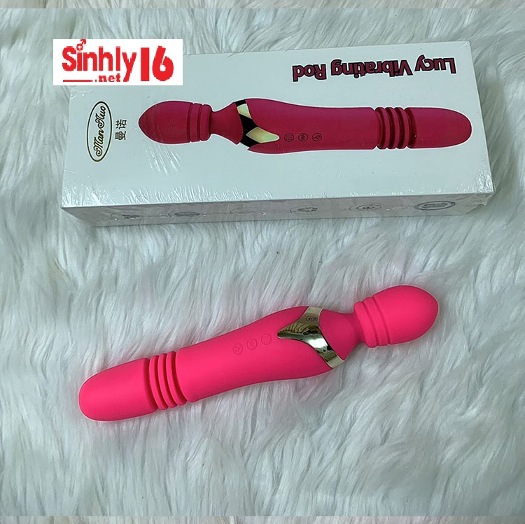 Chày rung đa năng đầu rung đuôi thụt kích thích điểm G cực phê