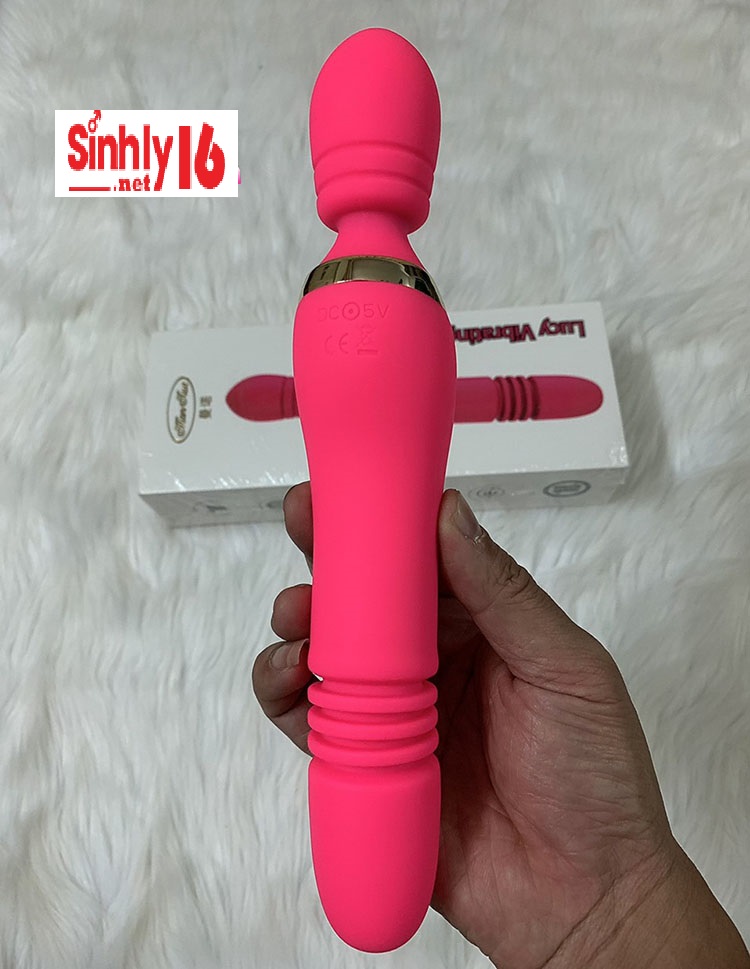 Chày rung đa năng đầu rung đuôi thụt kích thích điểm G cực phê