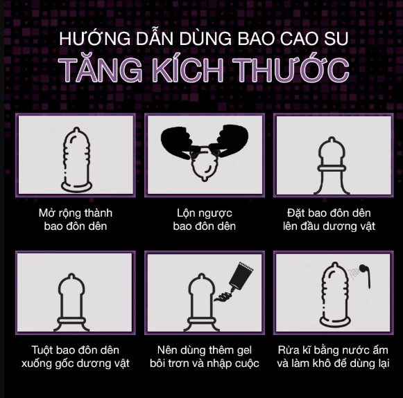 Bao cao su đôn dên bi gai silicon y tế cao cấp tái sử dụng bền