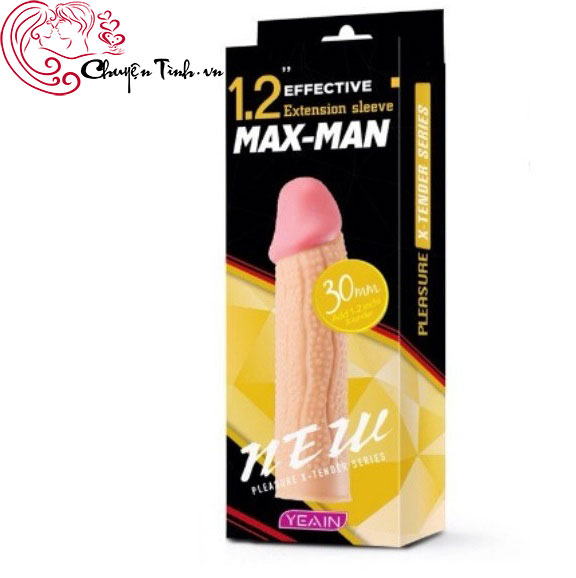 Bao Cao Su Đôn Dên Maxman Chấm Bi Tăng Kích Thước 50%