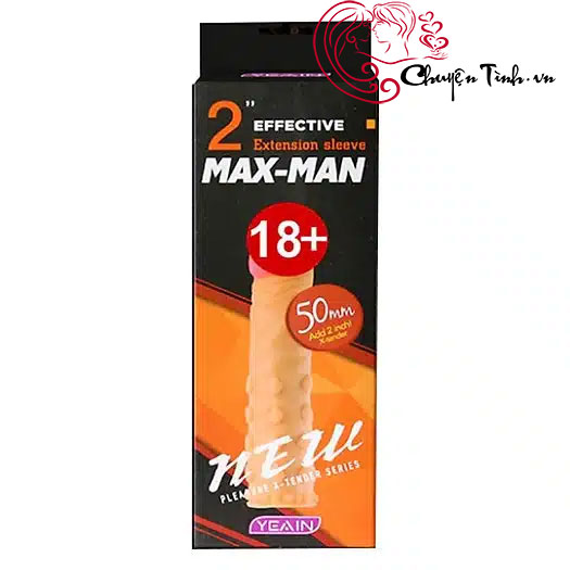 Bao cao su đôn dên Maxman gân bi tăng kích thước, kéo dài thời gian