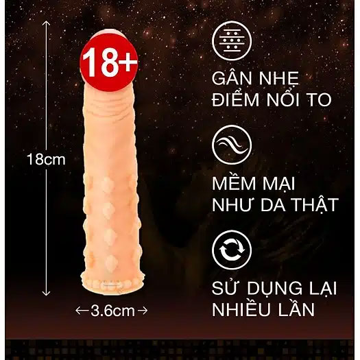 Bao cao su đôn dên Maxman gân bi tăng kích thước, kéo dài thời gian