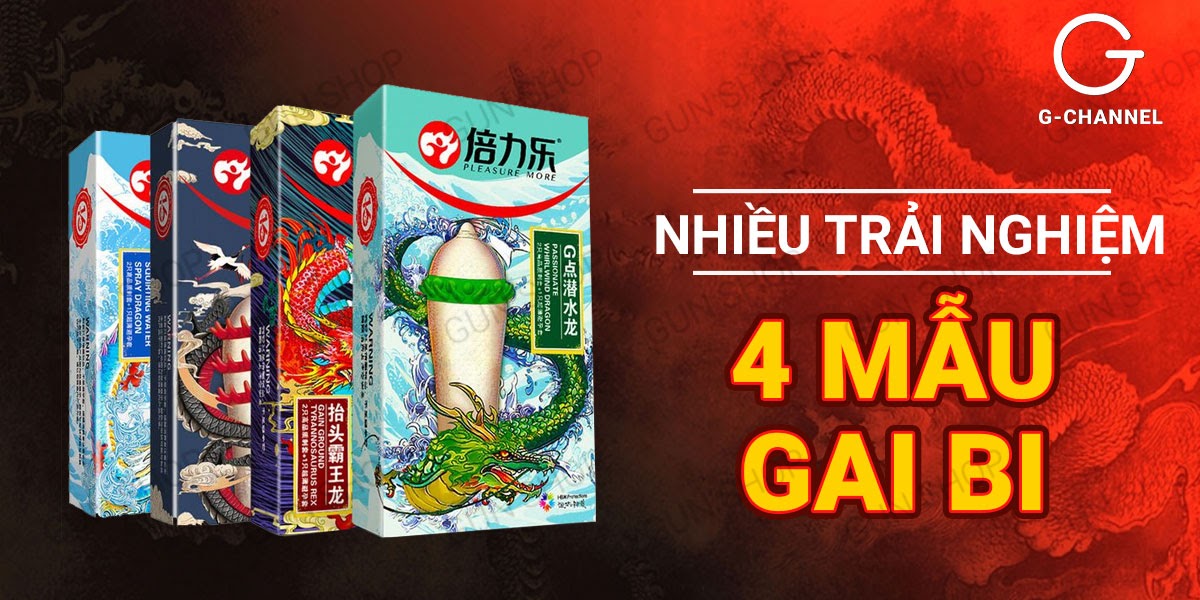  Mua Bao cao su Dragon - Gân gai và bi lớn - Hộp 2 bao gân gai lớn + 1 bao hàng xách tay