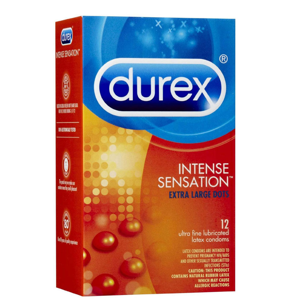Bao cao su Durex Intense Sensation 12s gai gân tăng khoái cảm