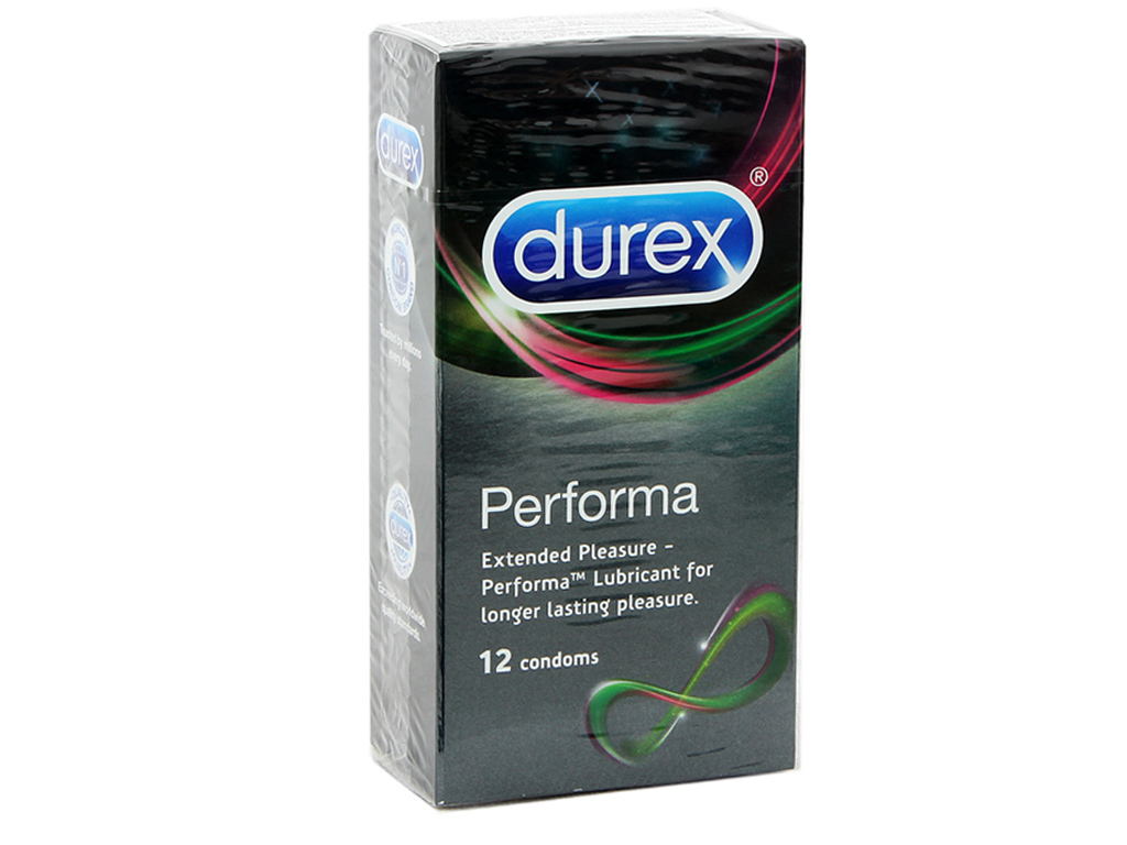 Bao cao su Durex Performa 12s kéo dài thời gian quan hệ chống xuất tinh