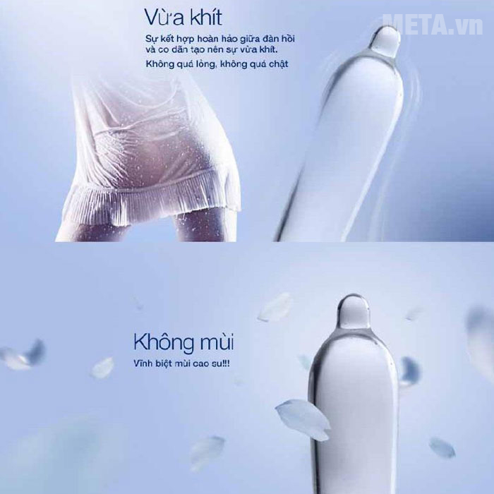 Bao cao su Durex Invisible Extra Thin siêu mỏng thoải mái