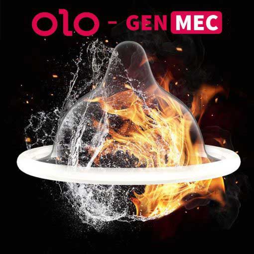 Bao cao su OLO 0.01 đỏ siêu mỏng nóng ấm hộp 10 cái an toàn