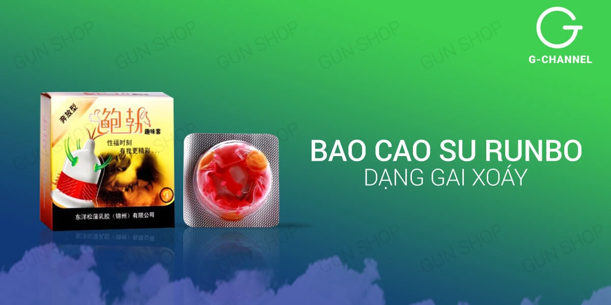  Bỏ sỉ Bộ 3 hộp bao cao su Runbo - Gân gai lớn - Hộp 1 cái hàng mới về