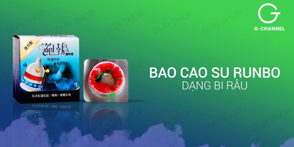  Bỏ sỉ Bộ 3 hộp bao cao su Runbo - Gân gai lớn - Hộp 1 cái hàng mới về