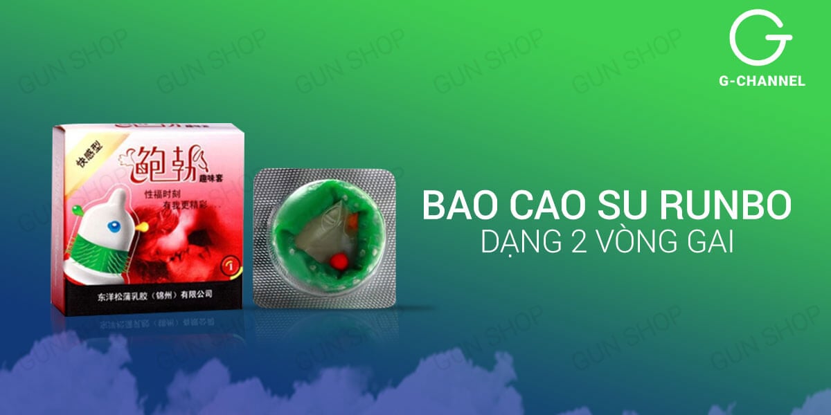  Bỏ sỉ Bộ 3 hộp bao cao su Runbo - Gân gai lớn - Hộp 1 cái hàng mới về