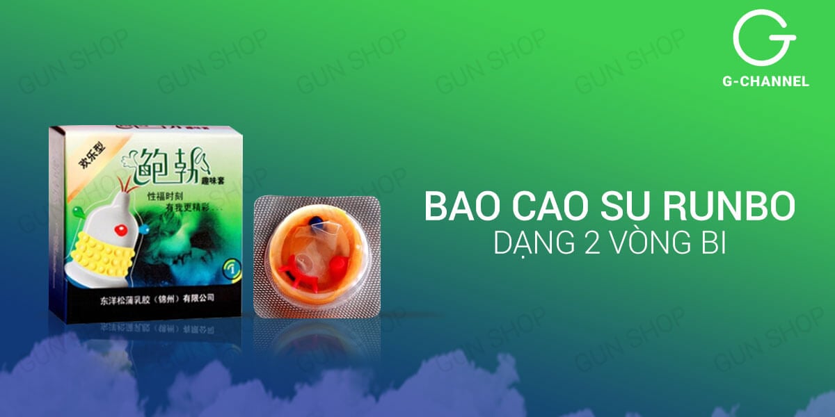  Bỏ sỉ Bộ 3 hộp bao cao su Runbo - Gân gai lớn - Hộp 1 cái hàng mới về