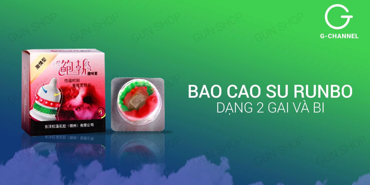  Bỏ sỉ Bộ 3 hộp bao cao su Runbo - Gân gai lớn - Hộp 1 cái hàng mới về