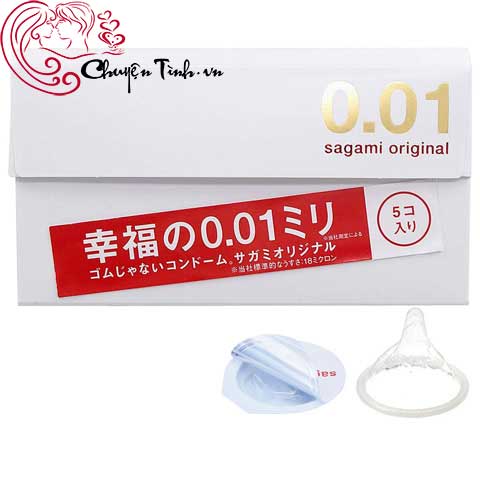 Bao cao su Sagami Original 0.01 siêu mỏng trơn trượt Nhật Bản