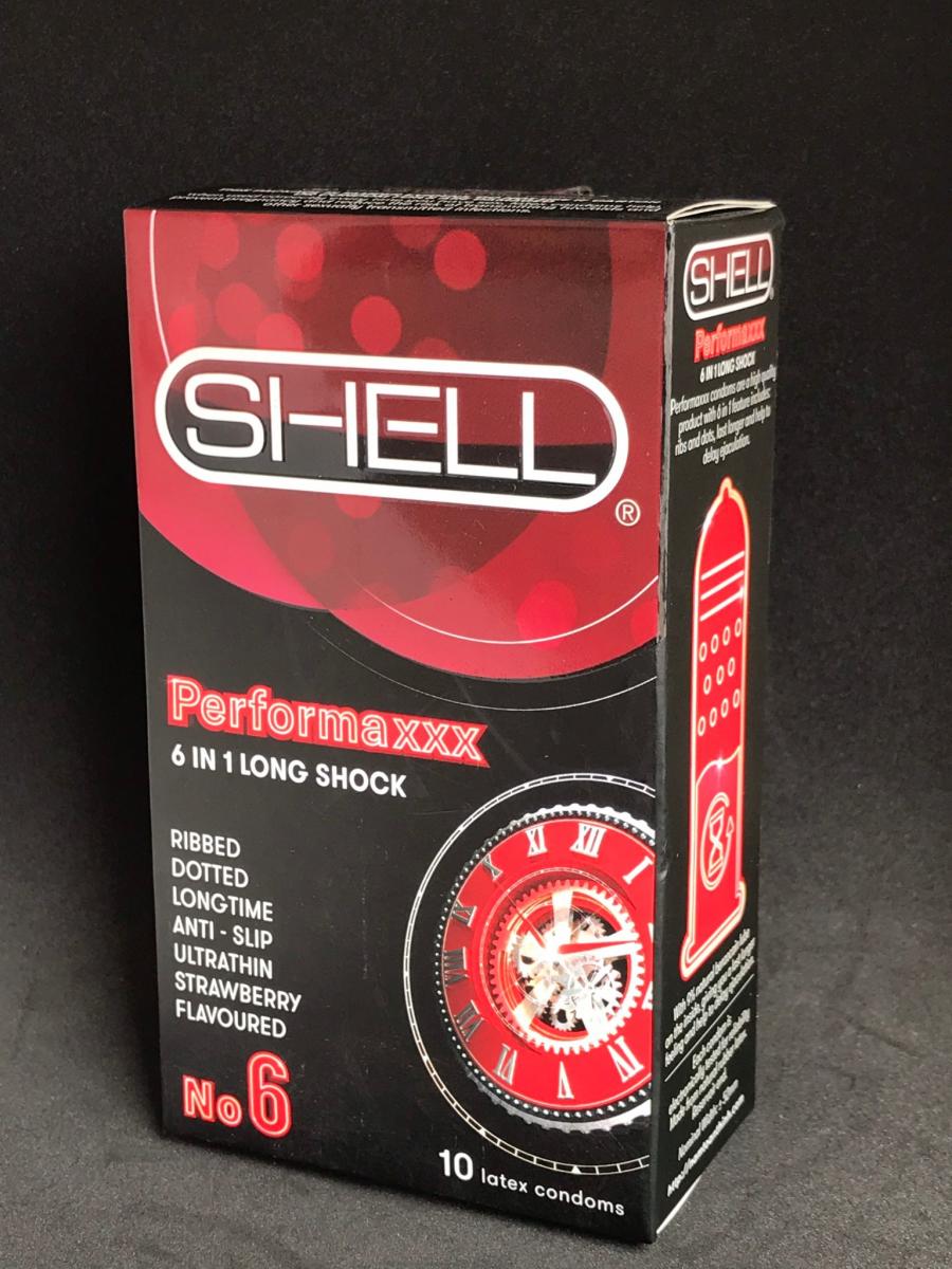Bao cao su SHELL PERFORMAXXX 6in1 gân gai kéo dài siêu mỏng