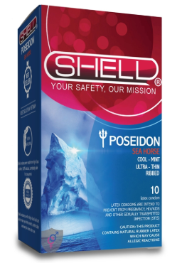 Bao cao su Shell Poseidon 10s siêu mỏng gai gân hương bạc hà