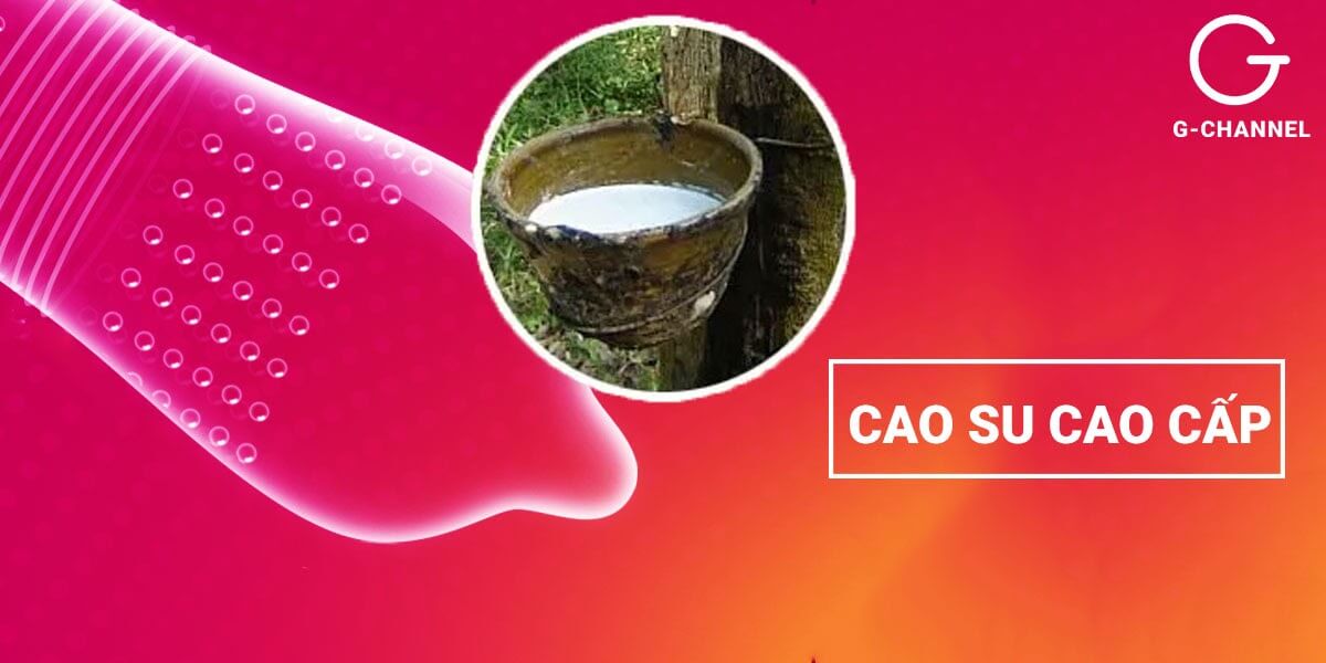 Bao cao su Super Gold gân gai siêu lớn hộp 2 cái an toàn