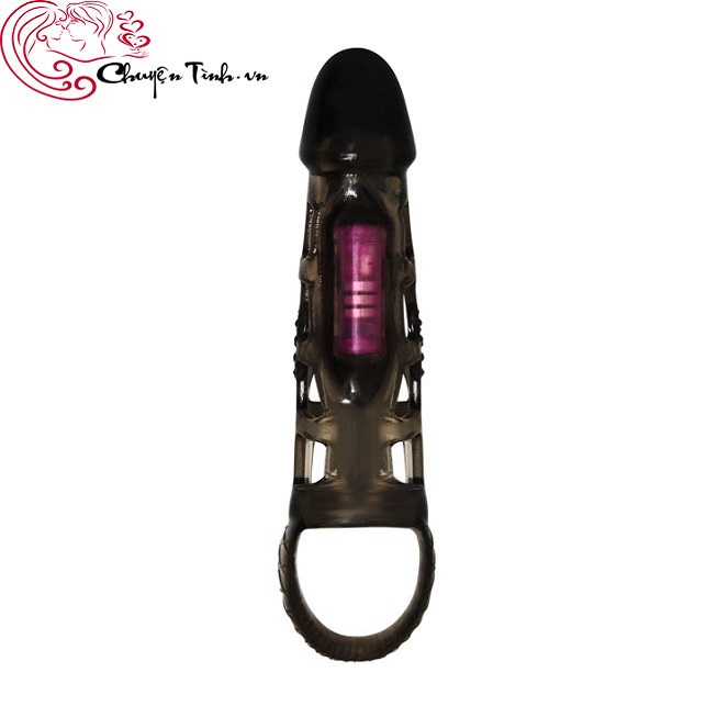 Bao cao su đôn dên lưới rung silicon mềm mịn tăng khoái cảm