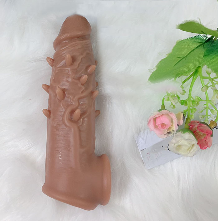 Bao cao su đôn dên có lỗ tròng bìu silicon an toàn Hồng Kông