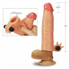 Bao đôn Lovetoy silicon rung mềm mại kéo dài dương vật