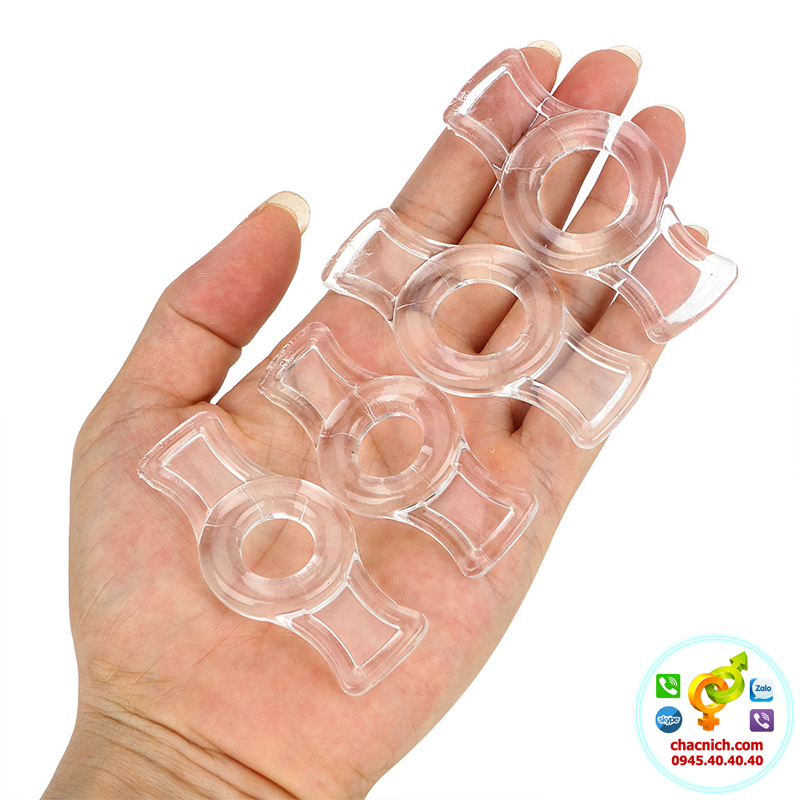 Bộ 4 vòng cockring silicone giúp cương cứng tăng khoái cảm nam giới