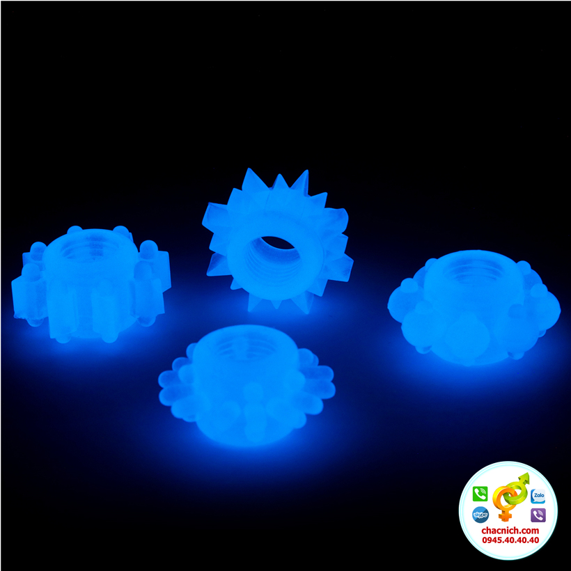 Bộ 4 vòng cockring Lovetoy Lumino Play phát sáng Mỹ