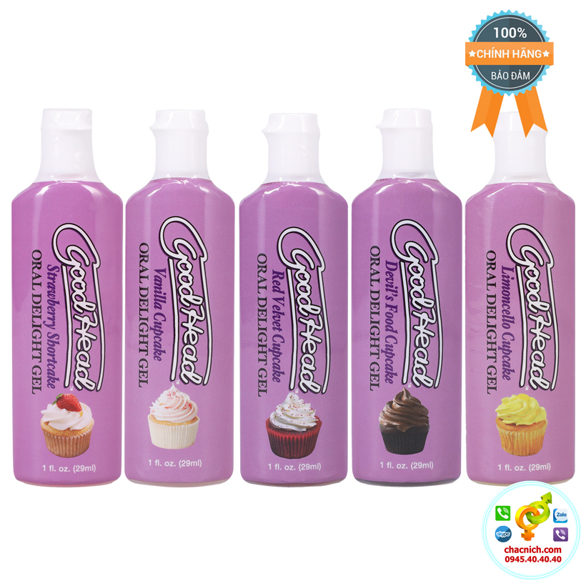 Gel bôi trơn GoodHead Oral Delight 5 vị thơm ngon Mỹ