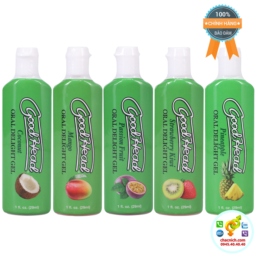 Set 5 tuýp gel GoodHead hương Dừa Dâu Dứa Kiwi Tropical Fruits