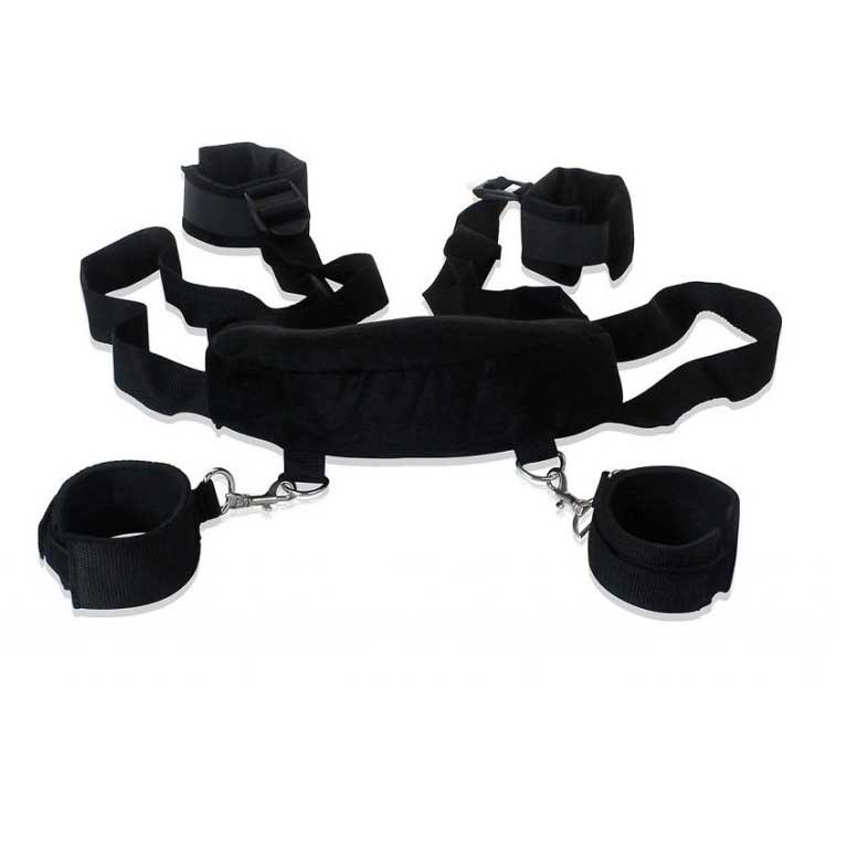 Bộ bạo dâm trói chân tay cổ da đen cao cấp thăng hoa