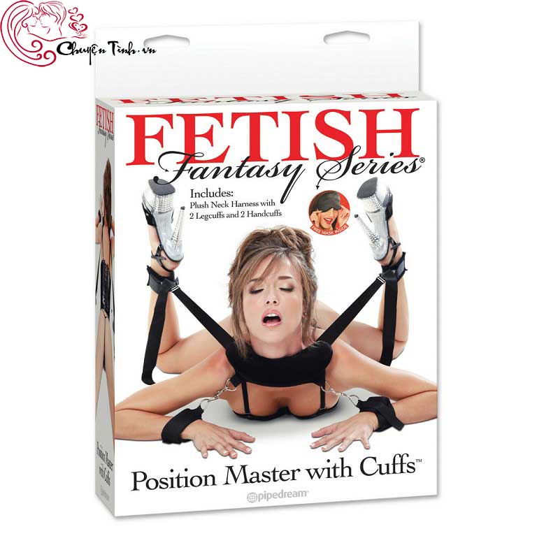 Bộ bạo dâm trói chân tay cổ da đen cao cấp thăng hoa
