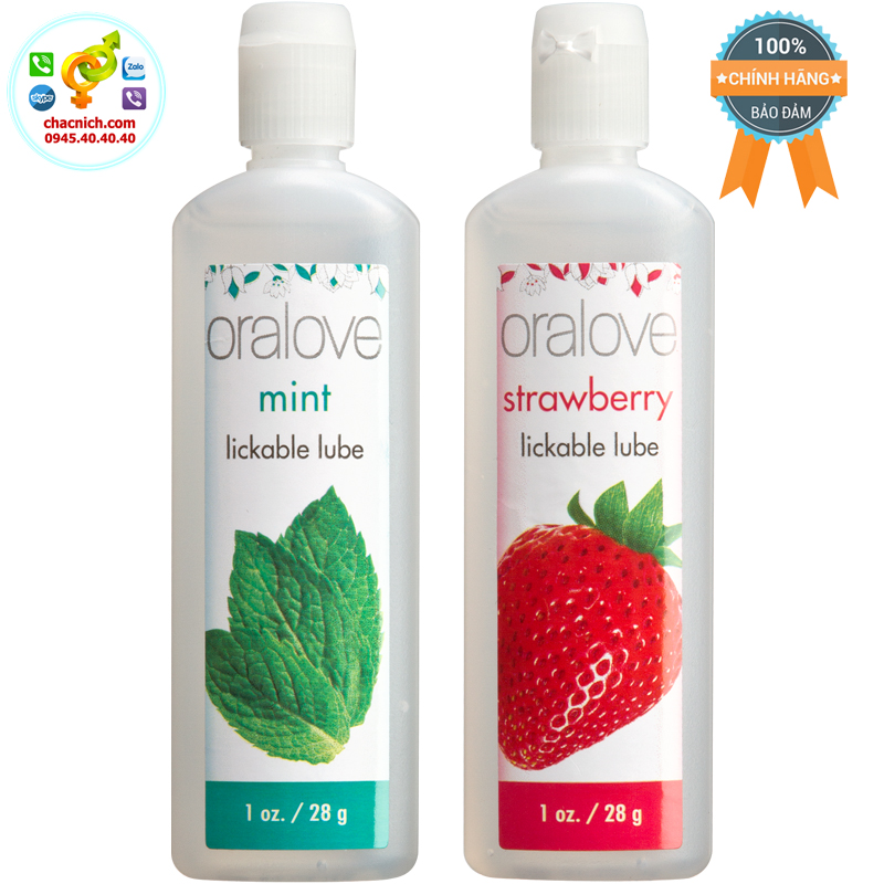 Bộ Gel Oral Sex Doc Johnson Oralove Delicious duo thơm ngon 2 chai