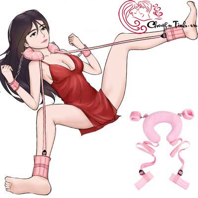 Bộ trói cổ chân tay nệm bông tăng cảm xúc khoái cảm