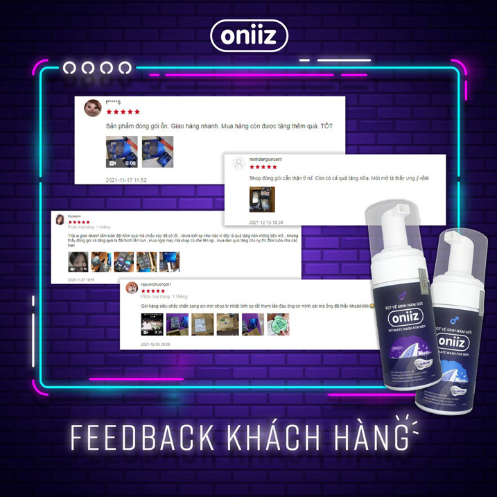 Bọt vệ sinh nam Oniiz chiết xuất trà xanh bạc hà dịu mát