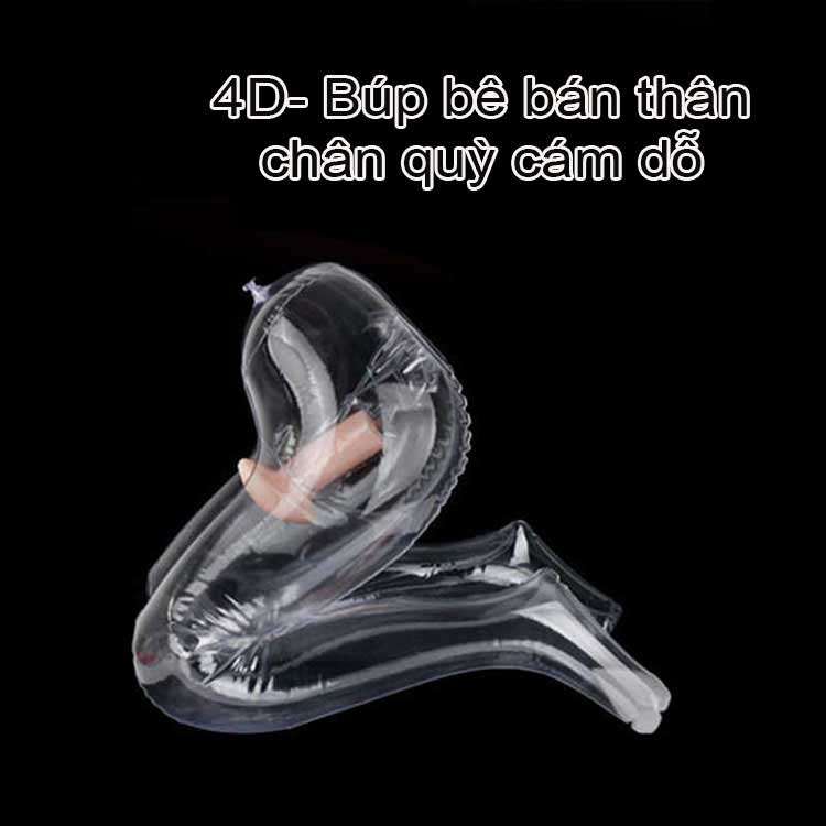 Búp bê bơm hơi bán thân trong suốt PVC đàn hồi Nhật