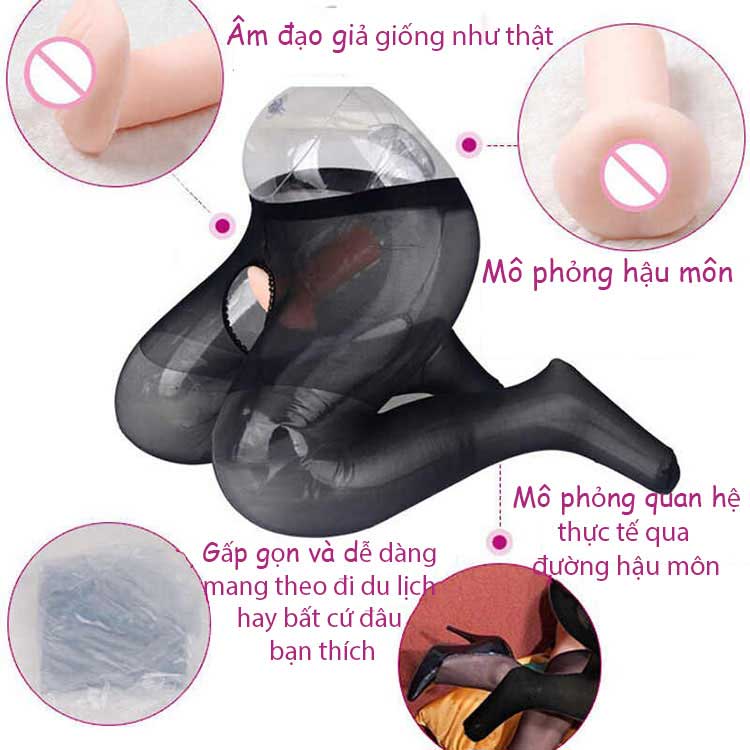 Búp bê bơm hơi bán thân trong suốt PVC đàn hồi Nhật