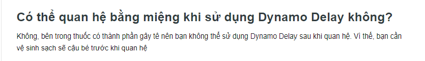 Chai xịt Dynamo Delay kéo dài thời gian quan hệ chống xuất tinh sớm