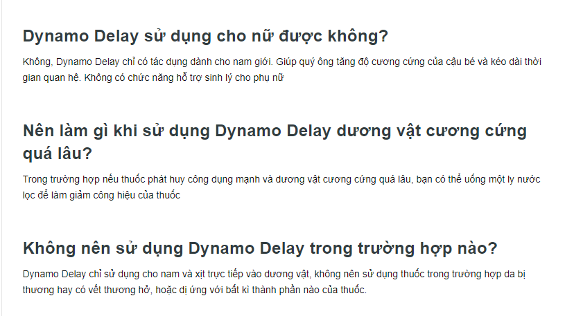 Chai xịt Dynamo Delay kéo dài thời gian quan hệ chống xuất tinh sớm